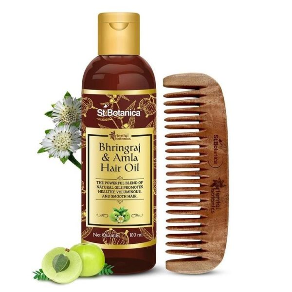 St Botanica Bhringraj Hair Oil 100Ml With Wooden Comb