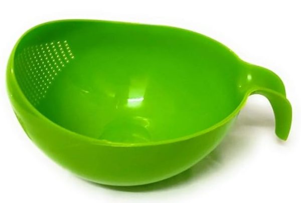 Vegetable And Fruit Wash Bowl Colander Green