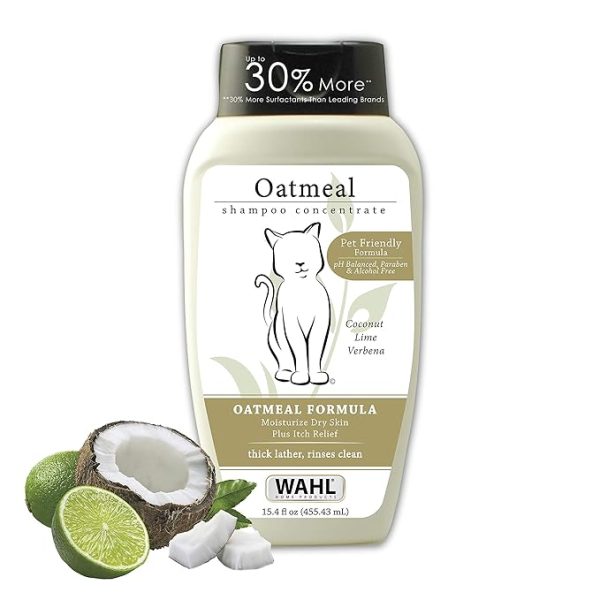 Wahl Cat Oatmeal Shampoo For Cats House Cats 15 Point 4 Oz 455 Ml