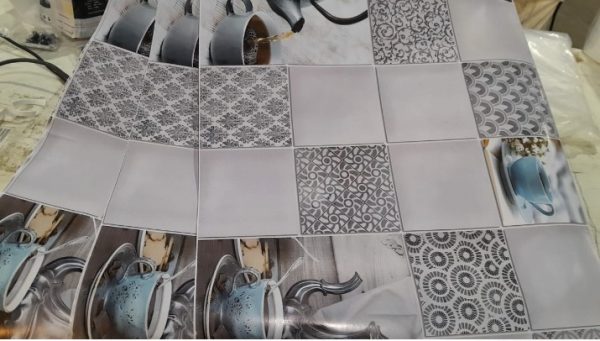 Printed Wallpaper Grey 1 Meter Pack Of 3