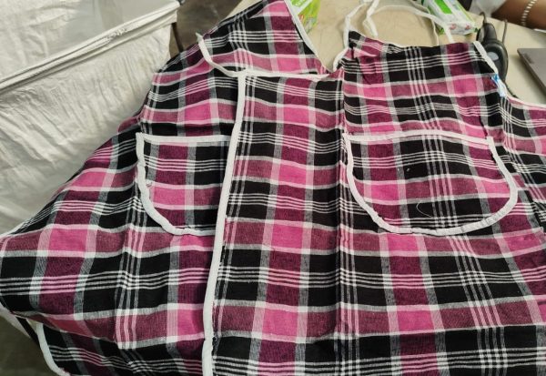 Wine Checked Apron Waterproof Unisex Kitchen Pack Of 2