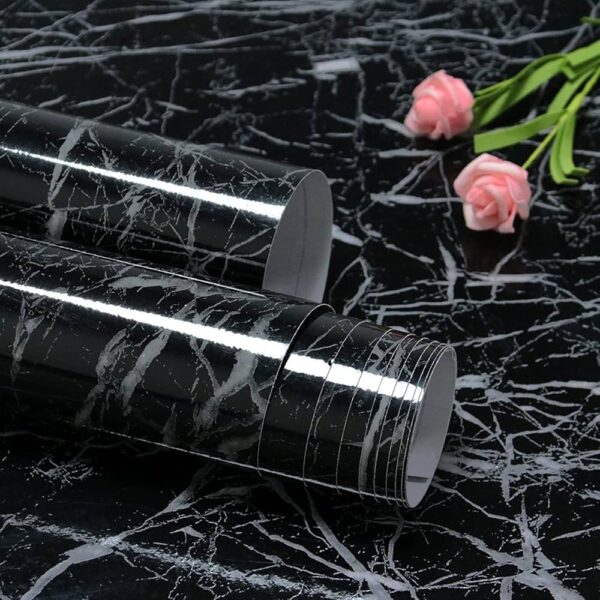 Vyoox Marble Wallpaper Peel And Stick Black