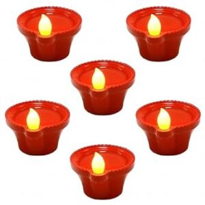 Water Sensor Led Diya 6 Pcs