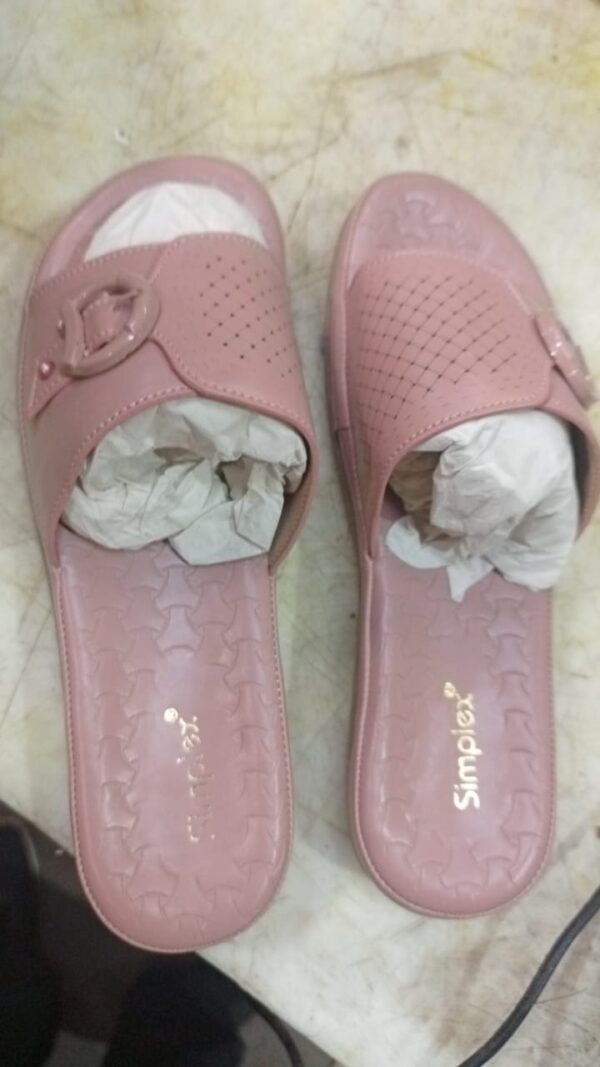 Simplex Peach Colour Fancy Slipper Size 40