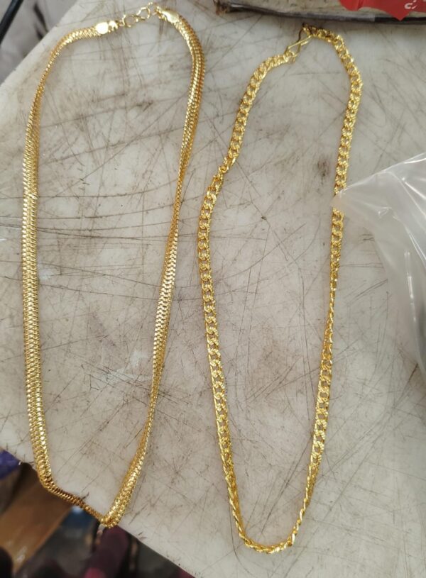 Gold Colour Chain For Men Pack Of 2