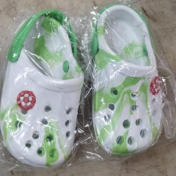 Kids Printed Slip On Clogs Green Color Size 20