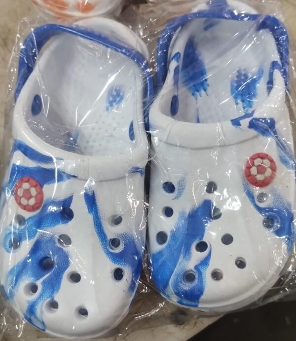 Kids Printed Slip On Clogs Blue Color Size 19