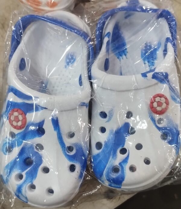 Kids Printed Slip On Clogs Blue Color Size 20