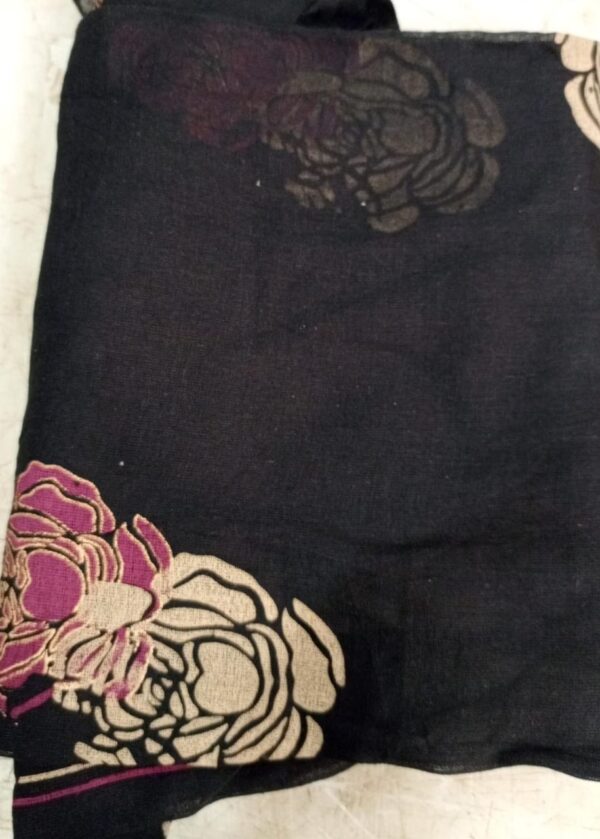 Printed Dupatta For Women Black