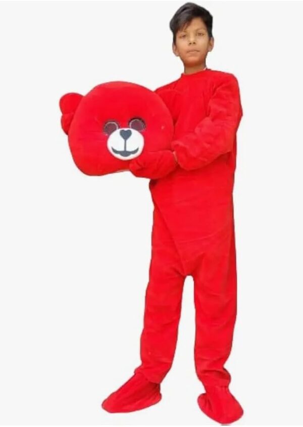 Red Teddy Bear Mascot Costume Size 4Ft