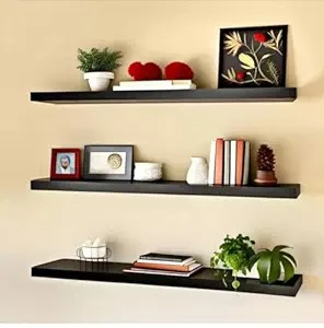 Wall Shelf Decorative WoodenFloating Shelves 17 Inch Wall Shelf Set Of 3