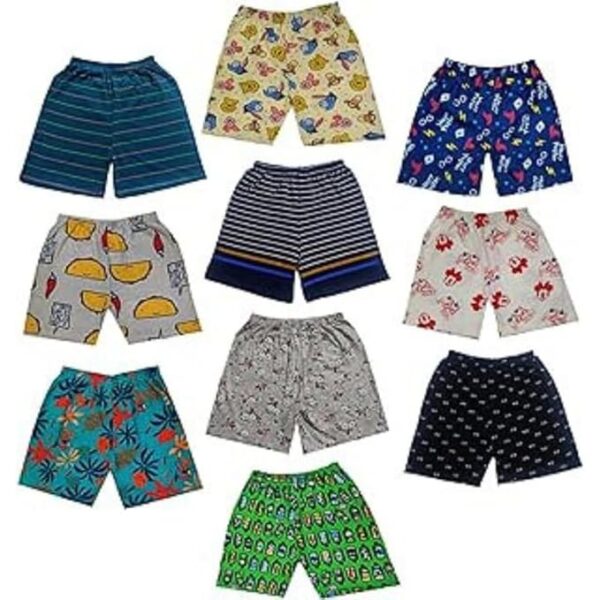 Private Lable Baby Boys Printed Short pack of 10 3 to 6 M