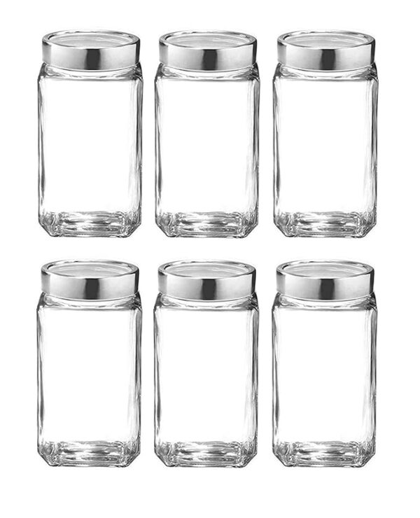 Private Label Glass Canister Kitchen Food Storage Jar with Airtight Lid Buckle pack of 12