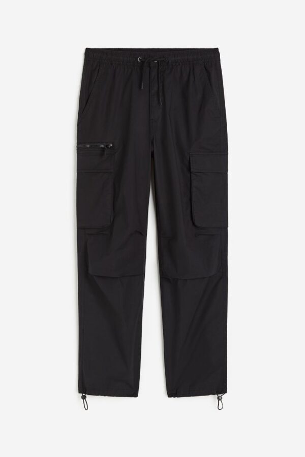 H AND M Loose Fit Cargo trousers S Size Black colour