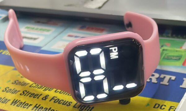 Girls Pink Color Led Watch