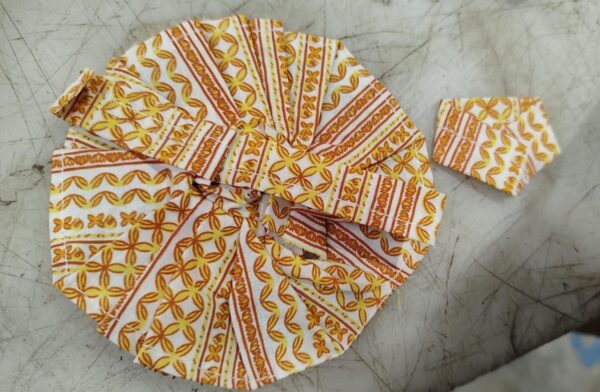 Mustard White Printed Laddu Gopal Dress Size 2