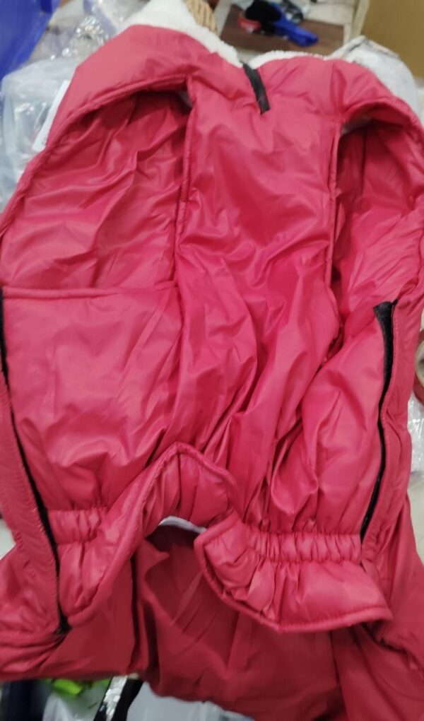 Winter Clothes Reversible Puffer Dog Jacket Maroon Color