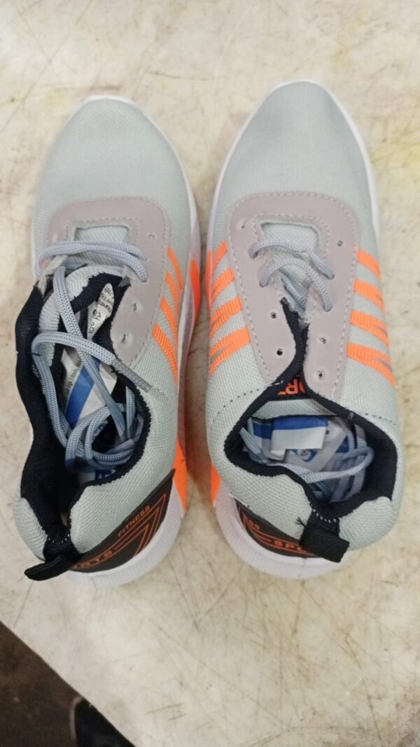 Grey And Orange Colour Shoes For Men Size 7