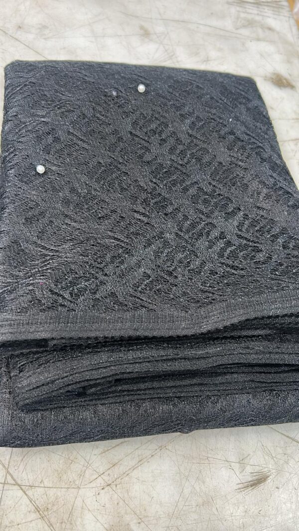 Women Black Color Net Saree