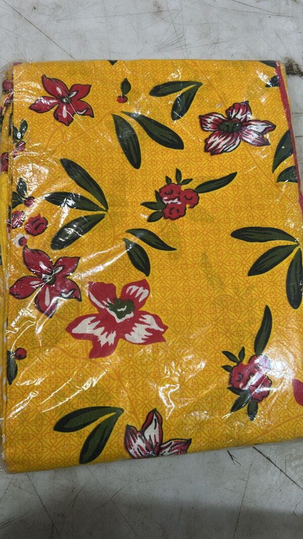 Yellow Color Printed Double Bed Sheet