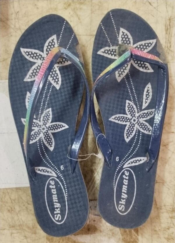 Women Flats Slippers Navy Blue Color Size 6