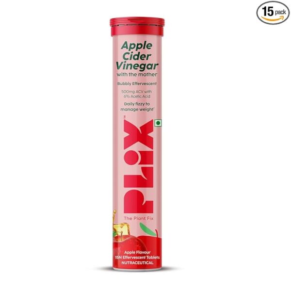 Plix The Plant Fix Apple Cider Vinegar Apple 15 Tablets