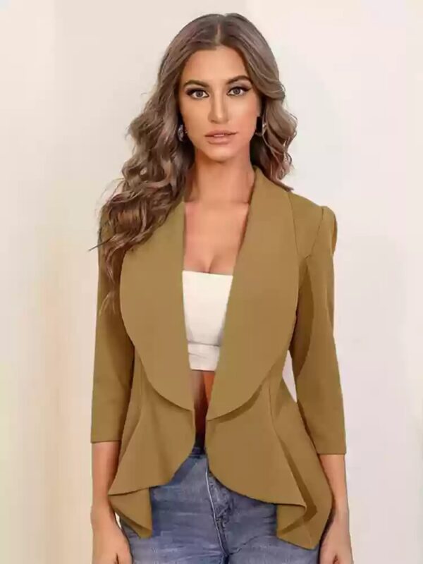 Kotty Olive Colour Women Blazer Size S