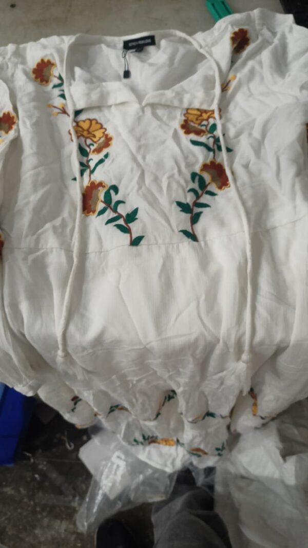 Women White Printed Dress Size M