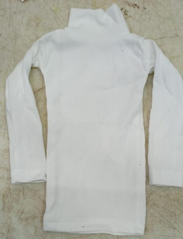 Boys Woolen Warm High Neck Full Sleeves T Shirt White Size 1 To 2 Yrs