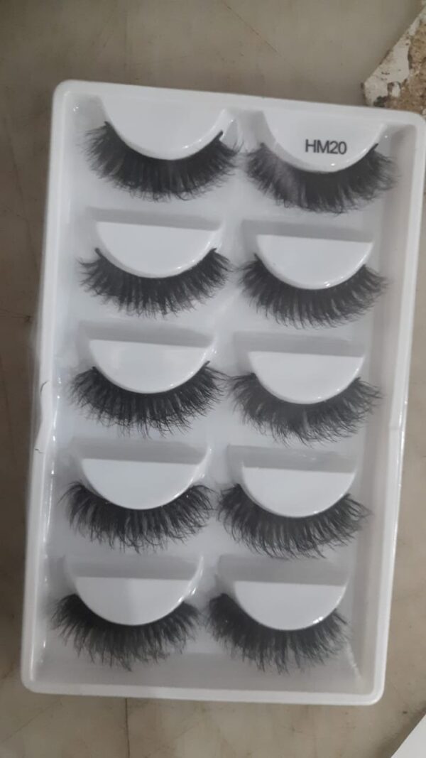 5 Pair Mink Lashes Super Soft Thin Band Reusable Lashes