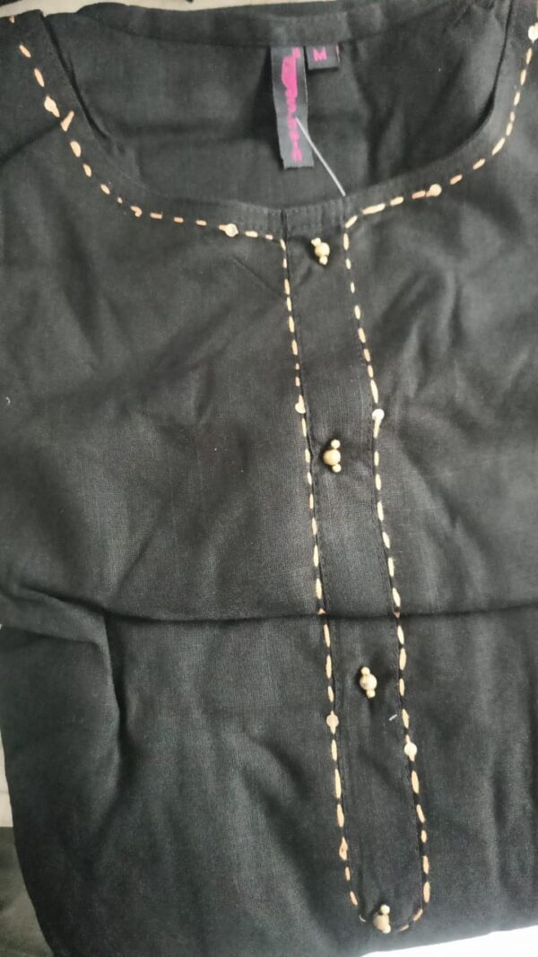 Ladies Kurti Set Size M Color Black