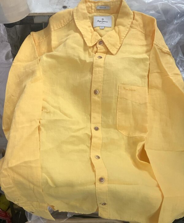 Regular Men Yellow Color Shirt Size M