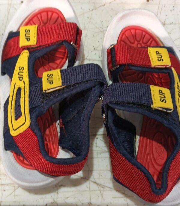 Navy Blue And Red Color Sandals For Kids Boys Size 9