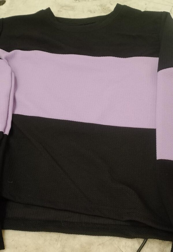 Black Purple Colour Women T Shirt Size L