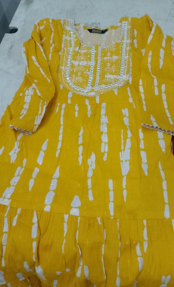 Yellow Colour Women Kurta Dress Size Xl