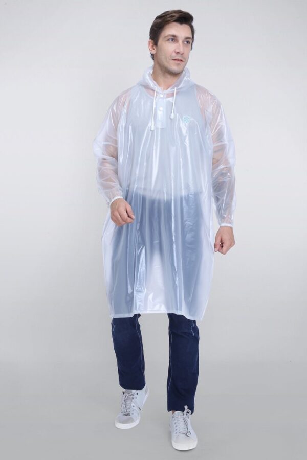 Unisex Poncho Raintop White Free Size