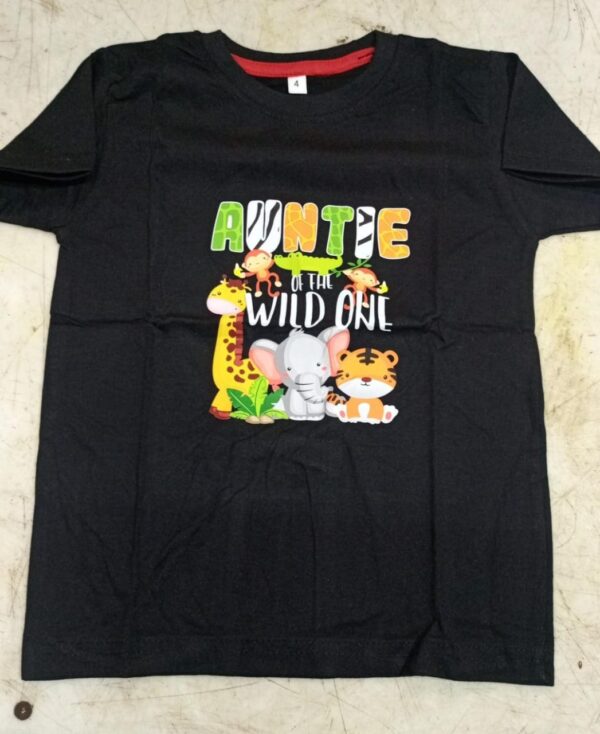 Black Colour Kids T Shirt Size 4