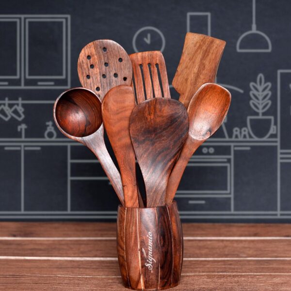 Wooden Spoons For Cooking 7Pcs