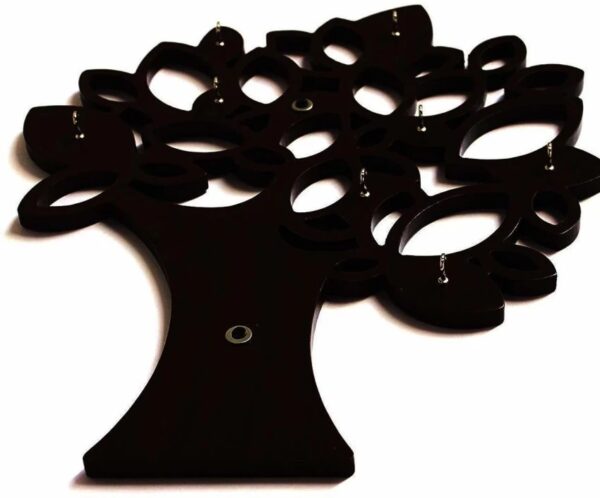 Tree Key Wooden Holder Black