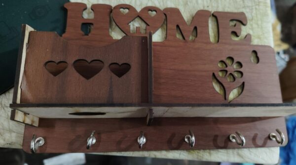 Wooden Brown Colour Wall Key Holder