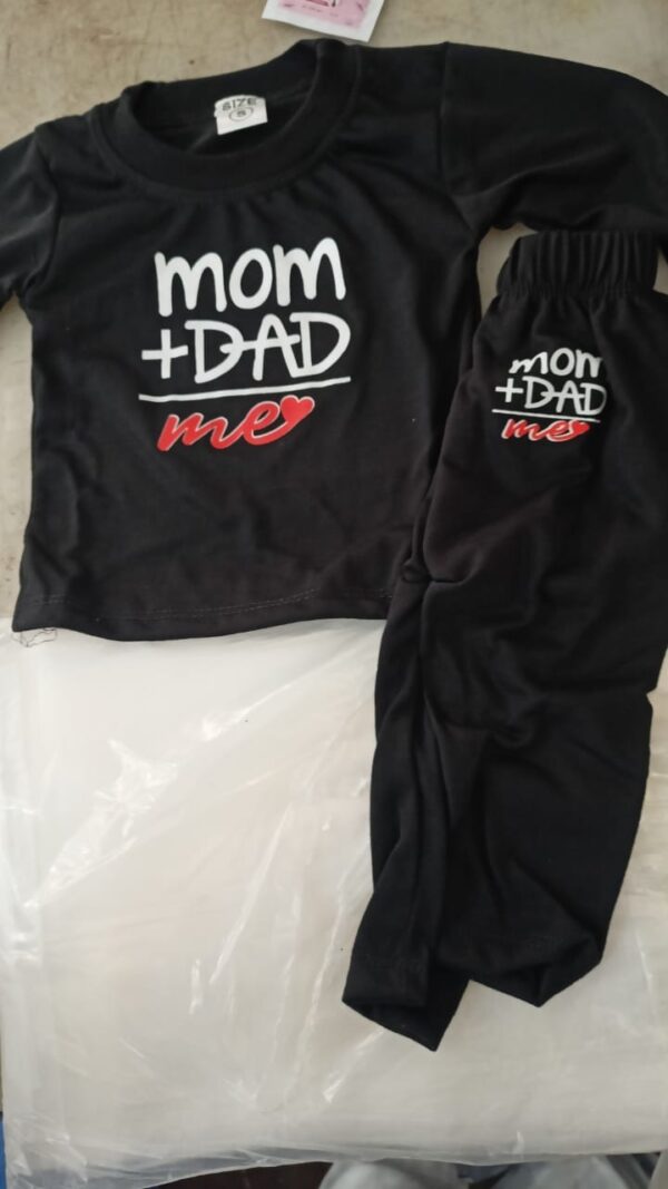 Kids Boy Black Color T Shirt And Pant Set Size S