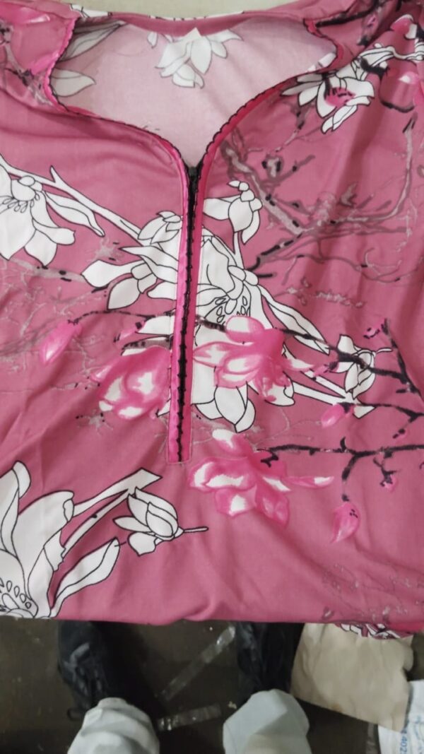 Women Pink Color Night Dress Size L