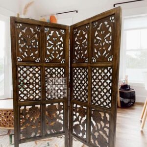Wooden Room Wall Partition 4 Feet 2 Panel