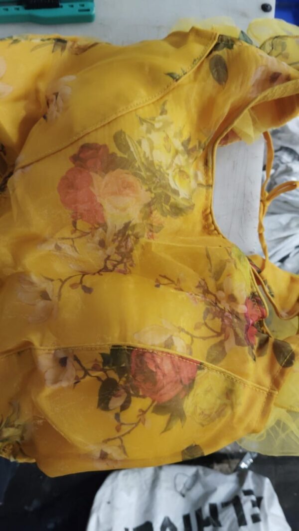 Women Yellow Printed Blouse Size M