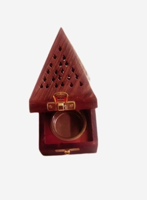 Wooden Pyramid Shape Sambrani Stand