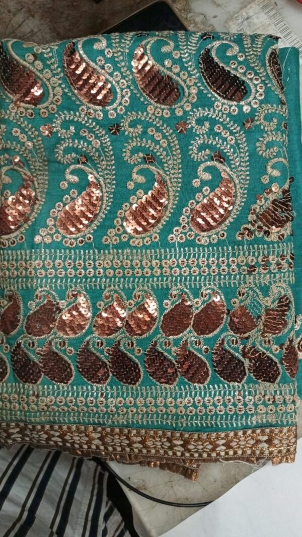 Women Unstitched Kurti Fabric Color Green 3Mtr