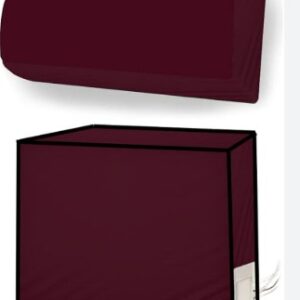 Waterproof And Dustproof Split Ac Cover Maroon Pack Of 2