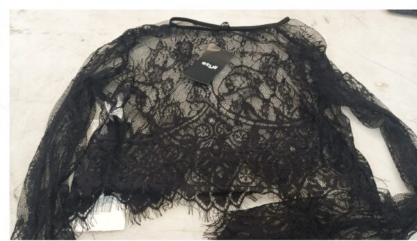 Styli Black Colour Net Top For Women Size Xl