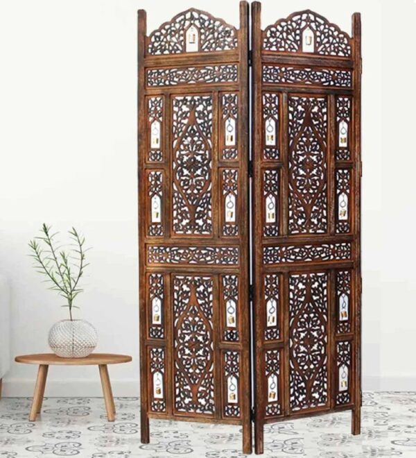 2 Panels Wooden Room Divider For Living Room 22X72 Inch