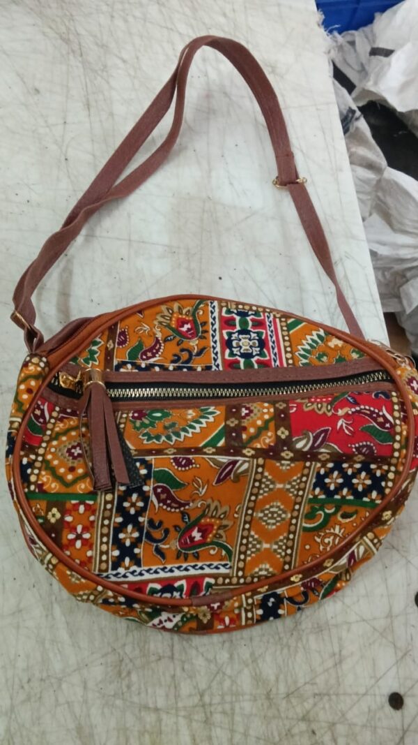 Women Fancy Multicolor Round Sling Bag